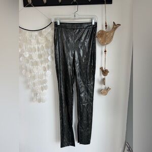 SHEIN Crocodile Embossed Faux Leather Leggings XS